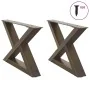 Patas para mesa centro 2 uds acero natural 50x(30-31,3)cm acero by , Table legs - Ref: Foro24-4012687, Price: 68,59 €, Discou...