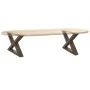 Patas para mesa centro 2 uds acero natural 50x(30-31,3)cm acero by , Table legs - Ref: Foro24-4012687, Price: 68,59 €, Discou...
