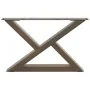 Patas para mesa centro 2 uds acero natural 60x(30-31,3)cm acero de , Patas para mesas - Ref: Foro24-4012691, Precio: 73,42 €,...