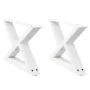 Patas para mesa de centro 2unidades acero blanco 50x(30-31,3)cm von , Tischbeine - Ref: Foro24-4012685, Preis: 68,59 €, Rabat...