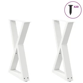 Patas de mesa de comedor 2 uds acero blanco 60x(72-73,3) cm von , Tischbeine - Ref: Foro24-4012721, Preis: 109,17 €, Rabatt: %