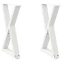 Patas de mesa de comedor 2 uds acero blanco 60x(72-73,3) cm by , Table legs - Ref: Foro24-4012721, Price: 109,11 €, Discount: %