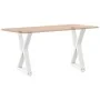 Patas de mesa de comedor 2 uds acero blanco 60x(72-73,3) cm by , Table legs - Ref: Foro24-4012721, Price: 109,11 €, Discount: %
