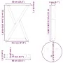 Patas de mesa de comedor 2 uds acero blanco 60x(72-73,3) cm by , Table legs - Ref: Foro24-4012721, Price: 109,11 €, Discount: %