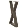 Patas para mesa de comedor 2 uds acero natural 60x(72-73,3) cm by , Table legs - Ref: Foro24-4012723, Price: 111,49 €, Discou...