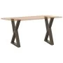 Patas para mesa de comedor 2 uds acero natural 60x(72-73,3) cm by , Table legs - Ref: Foro24-4012723, Price: 111,49 €, Discou...