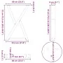 Patas para mesa de comedor 2 uds acero natural 60x(72-73,3) cm by , Table legs - Ref: Foro24-4012723, Price: 111,49 €, Discou...