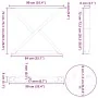 Patas para mesa de comedor 2 uds acero natural 90x(72-73,3) cm by , Table legs - Ref: Foro24-4012735, Price: 129,77 €, Discou...