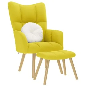 Sillón de relax con taburete tela amarillo clara von , Sessel - Ref: Foro24-4016787, Preis: 125,28 €, Rabatt: %