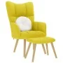 Sillón de relax con taburete tela amarillo clara by , Armchairs - Ref: Foro24-4016787, Price: 125,28 €, Discount: %