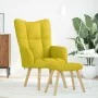 Sillón de relax con taburete tela amarillo clara by , Armchairs - Ref: Foro24-4016787, Price: 125,28 €, Discount: %