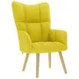 Sillón de relax con taburete tela amarillo clara by , Armchairs - Ref: Foro24-4016787, Price: 125,28 €, Discount: %