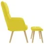 Sillón de relax con taburete tela amarillo clara by , Armchairs - Ref: Foro24-4016787, Price: 125,28 €, Discount: %