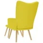 Sillón de relax con taburete tela amarillo clara by , Armchairs - Ref: Foro24-4016787, Price: 125,28 €, Discount: %