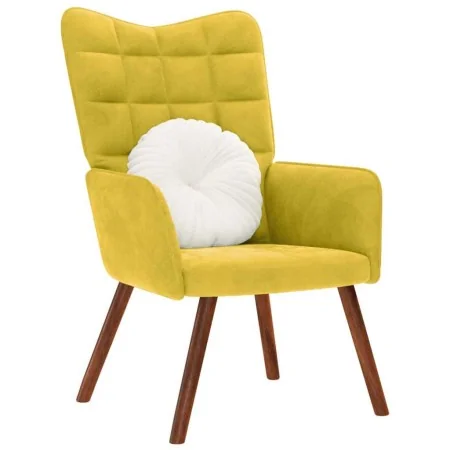 Sillón de relax terciopelo amarillo by , Armchairs - Ref: Foro24-4016817, Price: 103,72 €, Discount: %