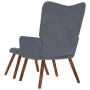 Sillón de relax con reposapiés terciopelo gris oscuro von , Sessel - Ref: Foro24-4016822, Preis: 121,70 €, Rabatt: %