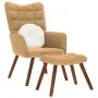 Sillón de relax con reposapiés terciopelo marrón de , Sillones - Ref: Foro24-4016829, Precio: 121,44 €, Descuento: %