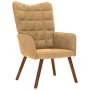 Sillón de relax con reposapiés terciopelo marrón de , Sillones - Ref: Foro24-4016829, Precio: 121,44 €, Descuento: %