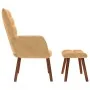 Sillón de relax con reposapiés terciopelo marrón de , Sillones - Ref: Foro24-4016829, Precio: 121,44 €, Descuento: %