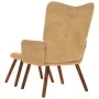 Sillón de relax con reposapiés terciopelo marrón de , Sillones - Ref: Foro24-4016829, Precio: 121,44 €, Descuento: %
