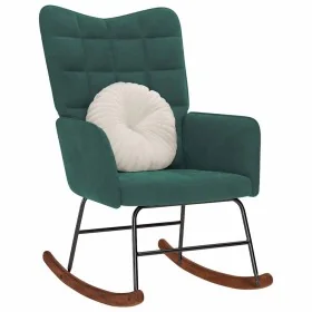 Silla mecedora de terciopelo verde oscuro by , Rocking chairs - Ref: Foro24-4016834, Price: 105,52 €, Discount: %