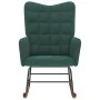 Silla mecedora de terciopelo verde oscuro von , Schaukelstühle - Ref: Foro24-4016834, Preis: 106,99 €, Rabatt: %