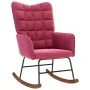 Mecedora con taburete de terciopelo rojo vino by , Rocking chairs - Ref: Foro24-4016848, Price: 140,76 €, Discount: %