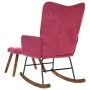 Mecedora con taburete de terciopelo rojo vino by , Rocking chairs - Ref: Foro24-4016848, Price: 140,76 €, Discount: %
