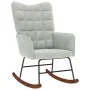 Mecedora con taburete de terciopelo gris claro by , Rocking chairs - Ref: Foro24-4016843, Price: 139,04 €, Discount: %