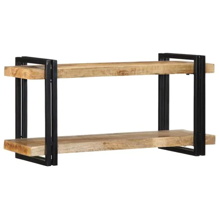 Estante de pared madera maciza de mango 90x33x45 cm by , CD and DVD storage - Ref: Foro24-4017485, Price: 109,32 €, Discount: %
