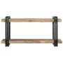 Estante de pared madera maciza de mango 90x33x45 cm by , CD and DVD storage - Ref: Foro24-4017485, Price: 109,32 €, Discount: %