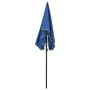 Garden umbrella with azure blue pole 200x130 cm by vidaXL, Umbrellas - Ref: Foro24-315558, Price: 40,18 €, Discount: %