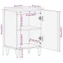 Mueble de baño madera maciza de mango 38x33x58 cm von , Badezimmermöbel - Ref: Foro24-4017813, Preis: 71,47 €, Rabatt: %