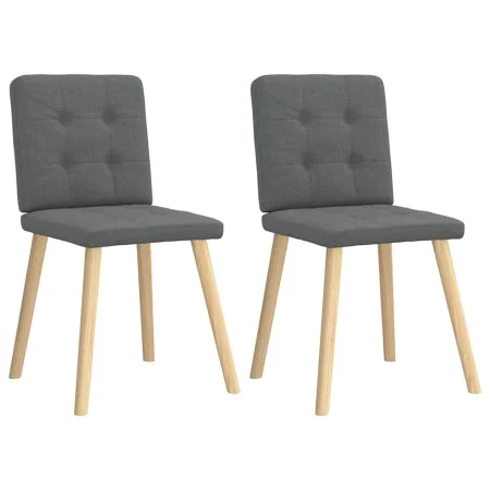 Sillas de comedor 2 unidades tela gris oscuro by , dining chairs - Ref: Foro24-4101069, Price: 100,58 €, Discount: %