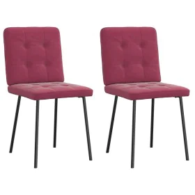Sillas de comedor 2 unidades terciopelo rojo tinto von , Essstühle - Ref: Foro24-4101062, Preis: 82,22 €, Rabatt: %