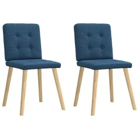 Sillas de comedor 2 unidades tela azul by , dining chairs - Ref: Foro24-4101076, Price: 100,58 €, Discount: %