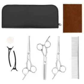 Set de tijeras de peluquería canina 7 piezas acero inoxidable by , Pet hair clippers - Ref: Foro24-4101330, Price: 24,81 €, D...