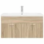 Mueble de baño con lavabo integrado roble Sonoma de , Muebles de baño - Ref: Foro24-3325016, Precio: 281,11 €, Descuento: %