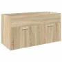 Mueble de baño con lavabo integrado roble Sonoma de , Muebles de baño - Ref: Foro24-3325016, Precio: 281,11 €, Descuento: %