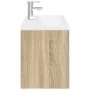 Mueble de baño con lavabo integrado roble Sonoma de , Muebles de baño - Ref: Foro24-3325016, Precio: 281,11 €, Descuento: %