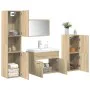 Juego de muebles de baño 5 pzas madera ingeniería roble Sonoma de , Muebles de baño - Ref: Foro24-3325021, Precio: 279,86 €, ...