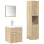 Juego de muebles de baño 4 pzas contrachapada roble Sonoma de , Muebles de baño - Ref: Foro24-3325023, Precio: 207,64 €, Desc...