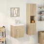Juego de muebles de baño 4 pzas contrachapada roble Sonoma de , Muebles de baño - Ref: Foro24-3325023, Precio: 207,64 €, Desc...