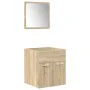 Juego de muebles de baño 4 pzas contrachapada roble Sonoma de , Muebles de baño - Ref: Foro24-3325023, Precio: 207,64 €, Desc...
