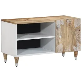 Mueble de TV madera maciza de mango 80x31,5x46 cm by , CD and DVD storage - Ref: Foro24-4018679, Price: 69,24 €, Discount: %