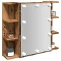 Mueble con espejo y LED madera vieja 70x16,5x60 cm by , bathroom vanities - Ref: Foro24-857003, Price: 98,45 €, Discount: %