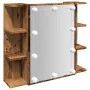 Mueble con espejo y LED madera vieja 70x16,5x60 cm by , bathroom vanities - Ref: Foro24-857003, Price: 98,45 €, Discount: %