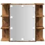 Mueble con espejo y LED madera vieja 70x16,5x60 cm by , bathroom vanities - Ref: Foro24-857003, Price: 98,45 €, Discount: %