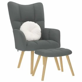 Sillón de relax con taburete tela gris oscuro by , Armchairs - Ref: Foro24-4016779, Price: 125,54 €, Discount: %