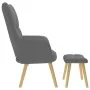 Sillón de relax con taburete tela gris oscuro by , Armchairs - Ref: Foro24-4016779, Price: 125,54 €, Discount: %
